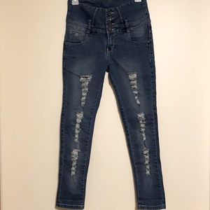 High Waisted Ripped Jeans